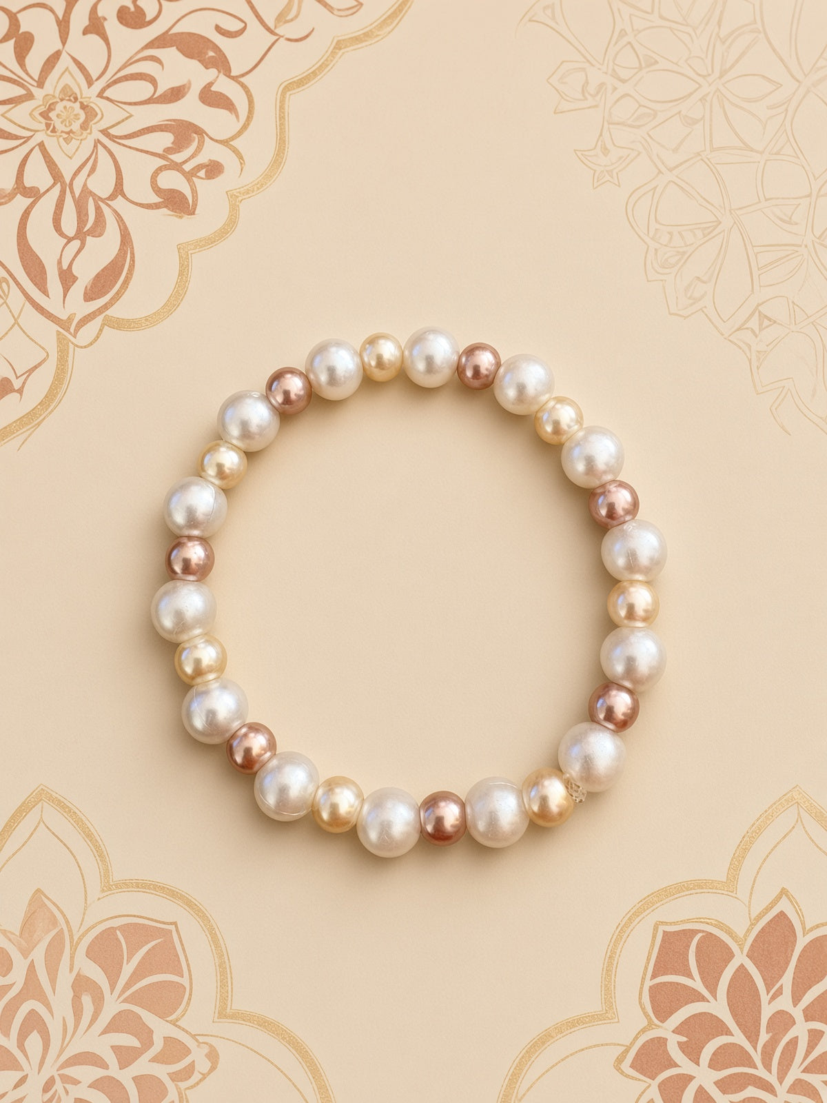 Bracelet Perles Dorées -10cm