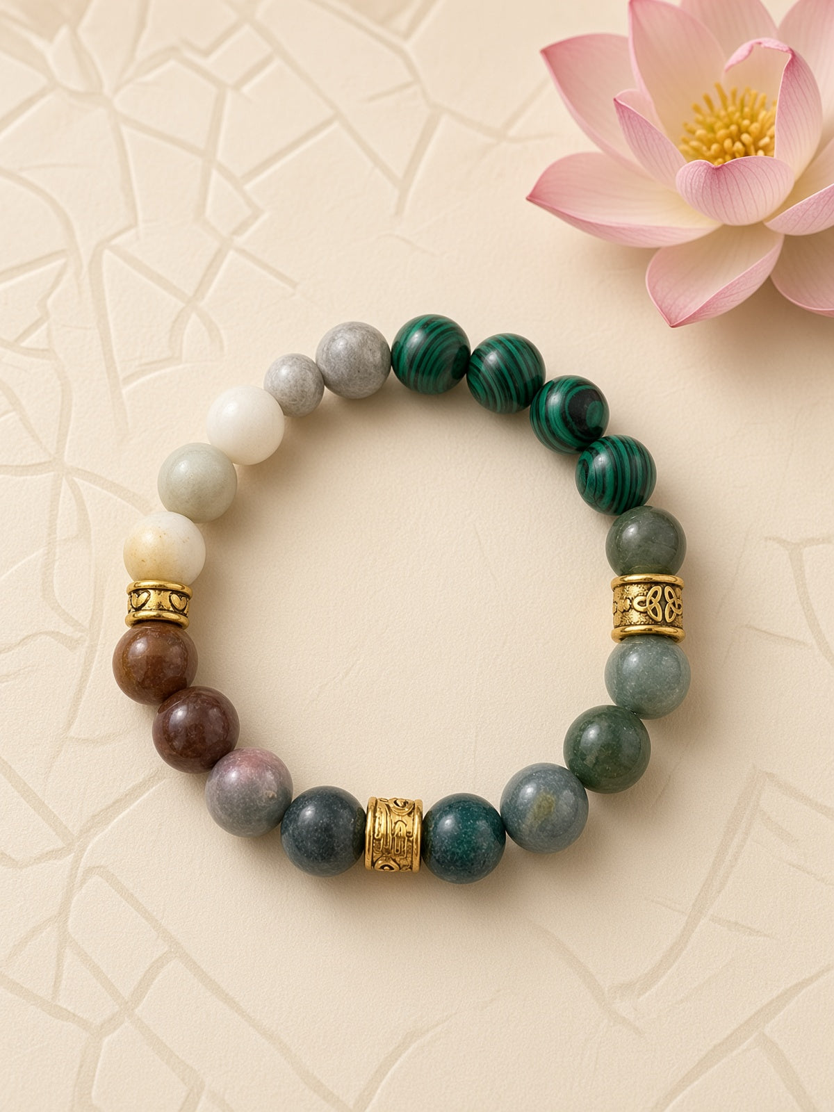 Bracelet Vert Émeraude -19cm