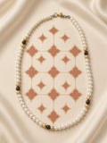 Collier Perle et Chocolat -56 cm