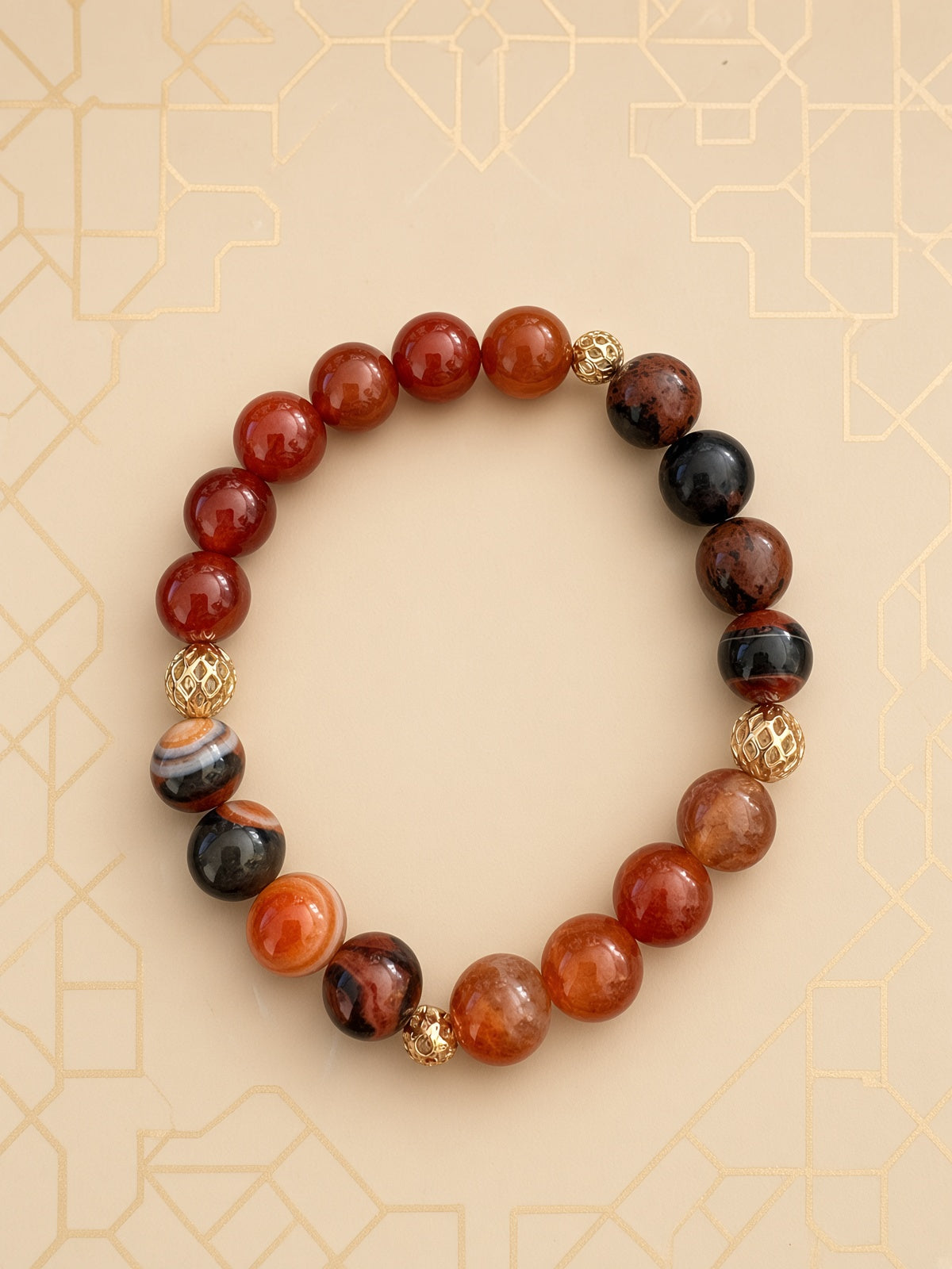 Bracelet Ambre doré -20 cm